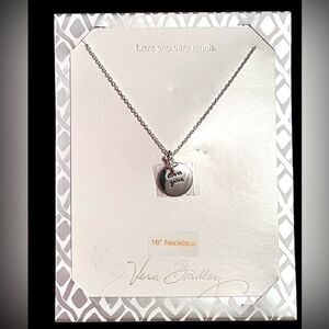 NWT Vera Bradley Love You Very Much Silver Tone Pendant Necklace
